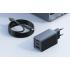 Mcdodo CH-1544 GaN wall charger, 2x USB-C, 1x USB, 67W + USB-C to Lightning cable (black)